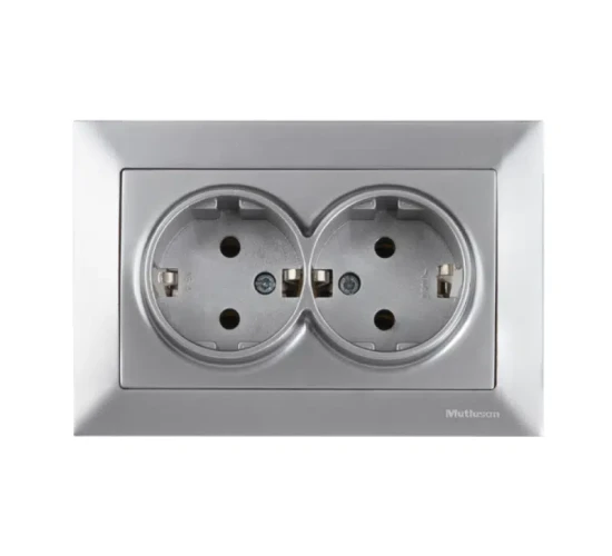 Контакт шуко двоен 16А инокс Candela Mutlusan.png